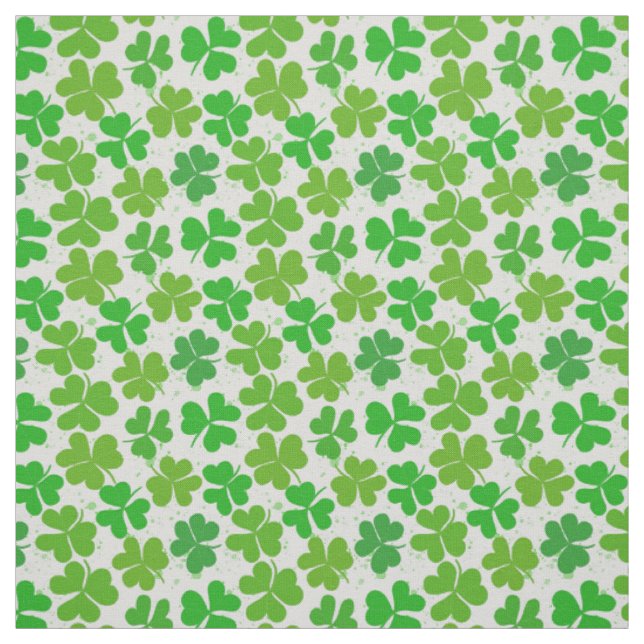 Green lucky Shamrock St Patrick's day Fabric (Swatch)