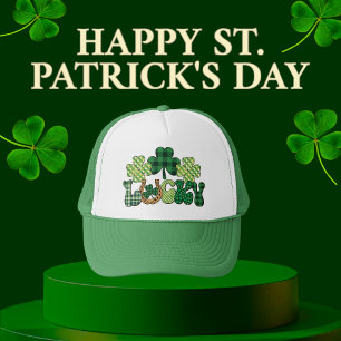 Green Lucky St Patricks Day Trucker Hat
