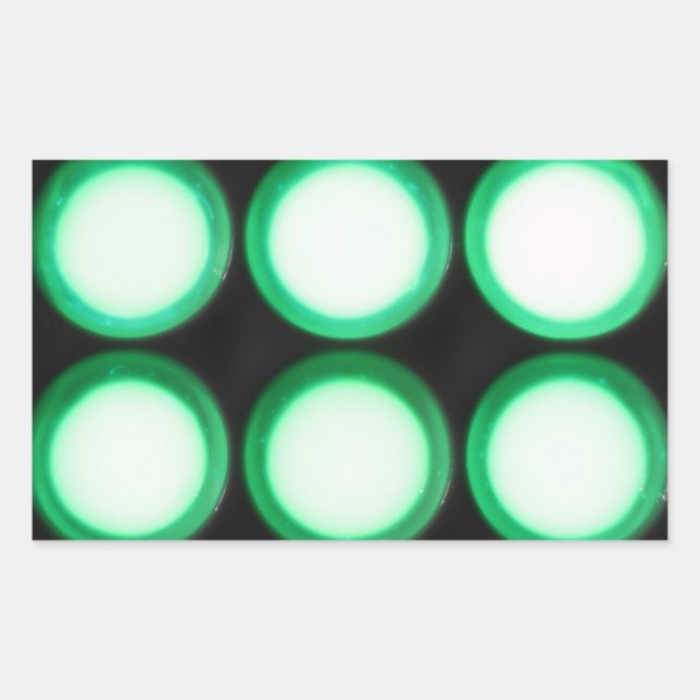 Green Luminescence Rectangular Sticker (Front)