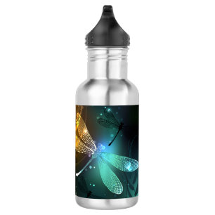 Green luminous dragonfly flight 532 ml water bottle