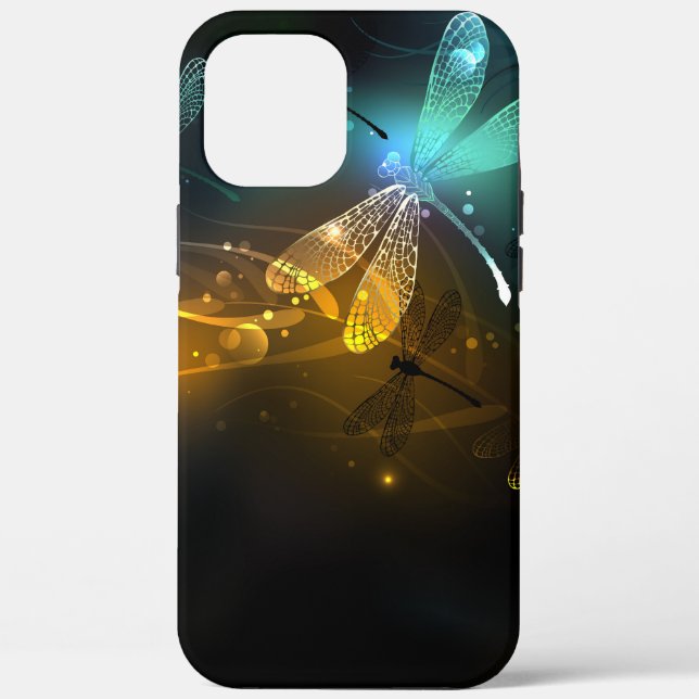 Green luminous dragonfly flight Case-Mate iPhone case (Back)