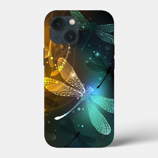 Green luminous dragonfly flight Case-Mate iPhone case (Back)