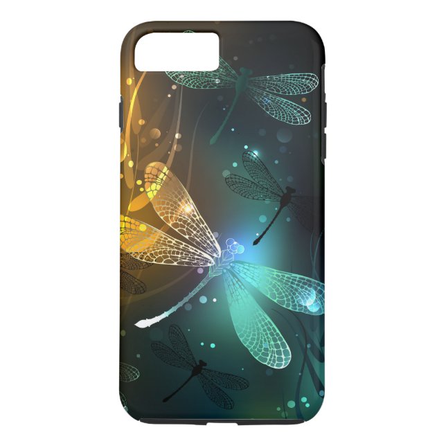 Green luminous dragonfly flight Case-Mate iPhone case (Back)