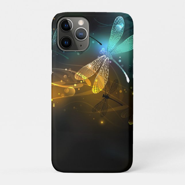 Green luminous dragonfly flight Case-Mate iPhone case (Back)
