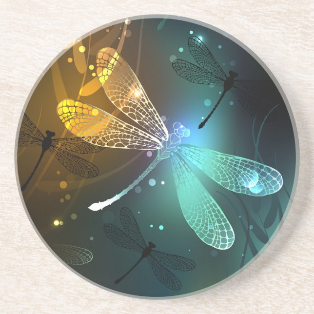 Green luminous dragonfly flight coaster (Front)