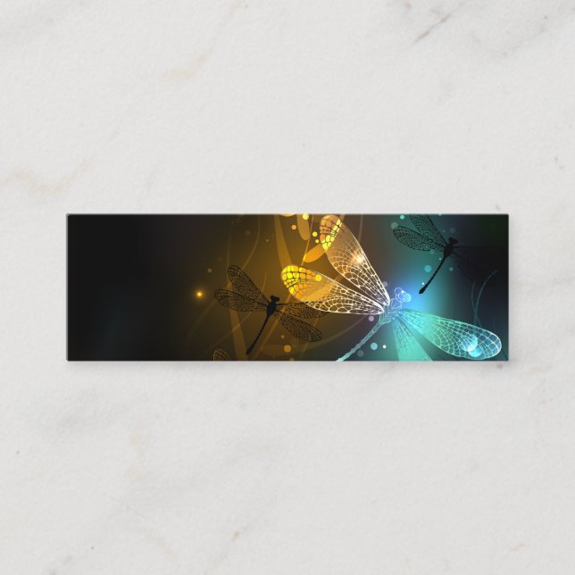 Green luminous dragonfly flight loyalty card (Front)