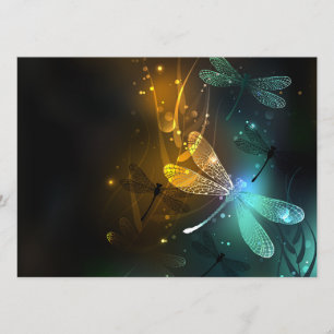 Green luminous dragonfly flight programme