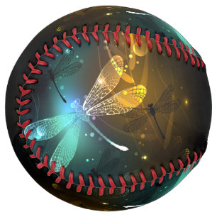 Green luminous dragonfly flight softball