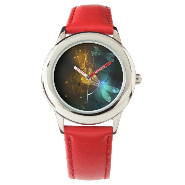 Green luminous dragonfly flight watch (Front)