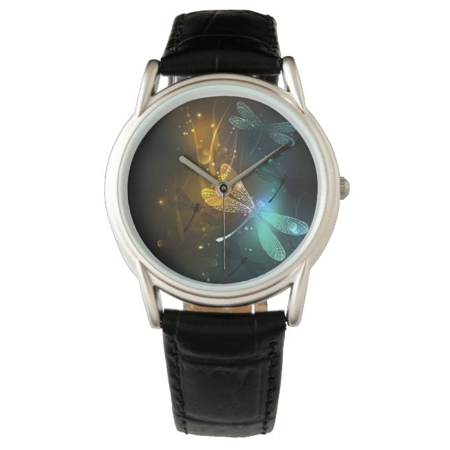 Green luminous dragonfly flight watch (Front)
