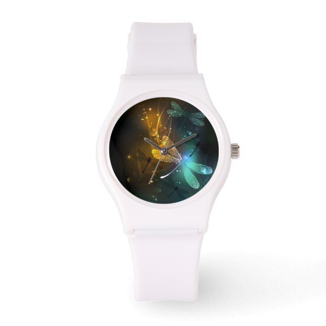 Green luminous dragonfly flight watch (Front)
