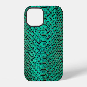 Green Luxury Snake Skin Closeup iPhone 12 Case