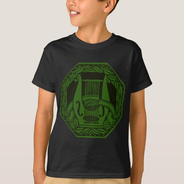 Green Lyre Badge T-Shirt (Front)