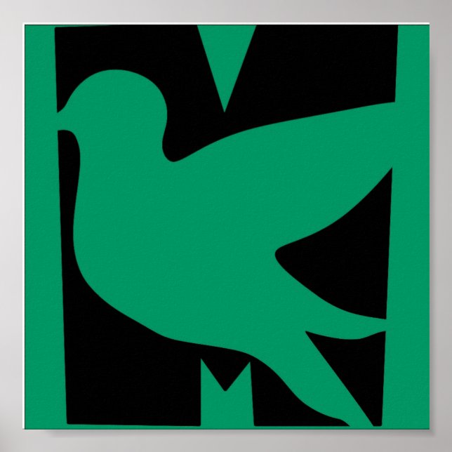 Green M BIrd Poster (Front)