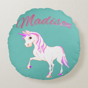 Green "Madison" Personalised Name Throw Pillow