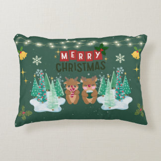 Green Magic Christmas Pillow