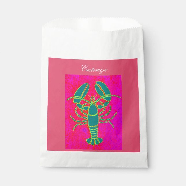 green maine lobster red favour bags (Front)