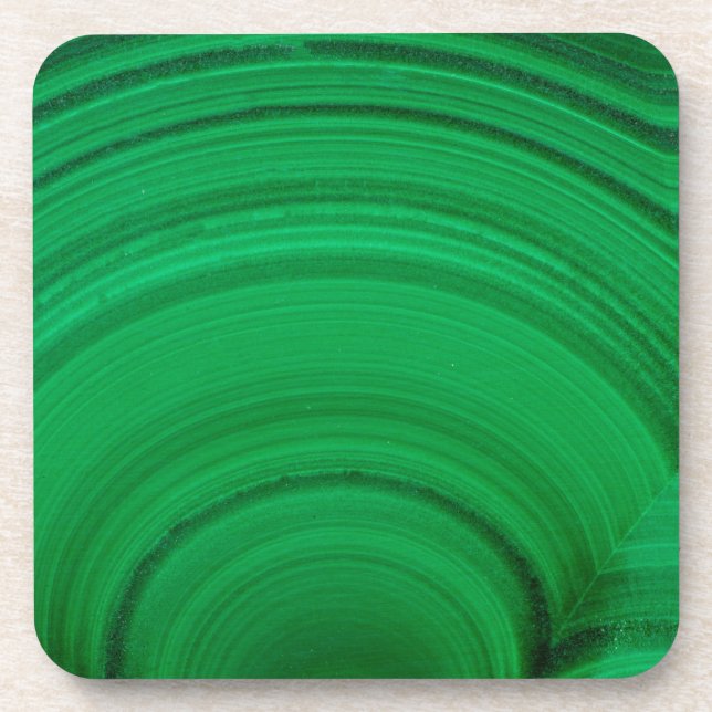 Green Malachite Close-Up Coaster (Front)