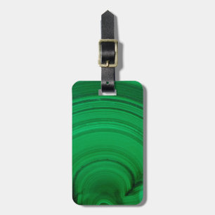 Green Malachite Close-Up Luggage Tag