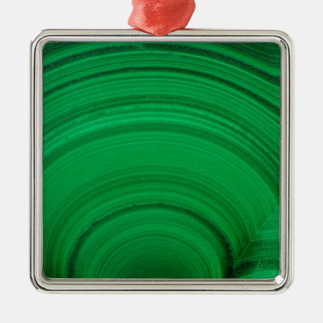 Green Malachite Close-Up Metal Tree Decoration (Front)