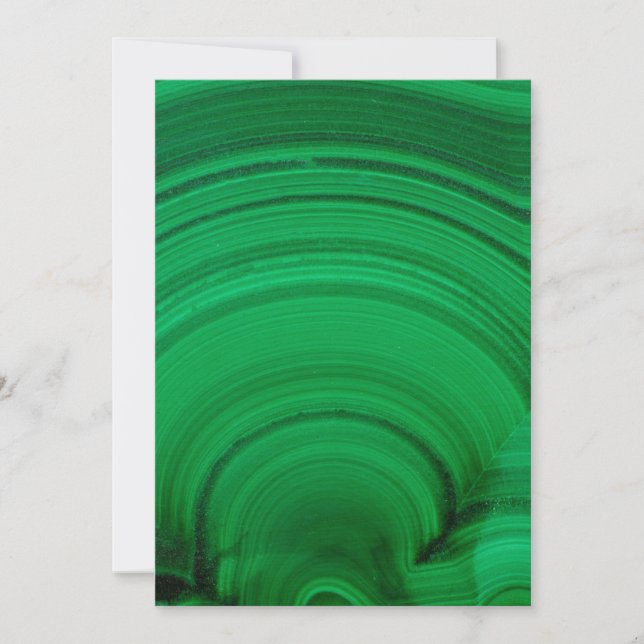 Green Malachite Close-Up Thank You Card (Front)