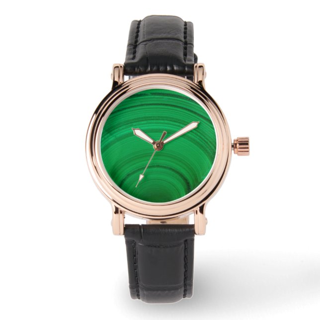 Green Malachite Close-Up Watch (Front)
