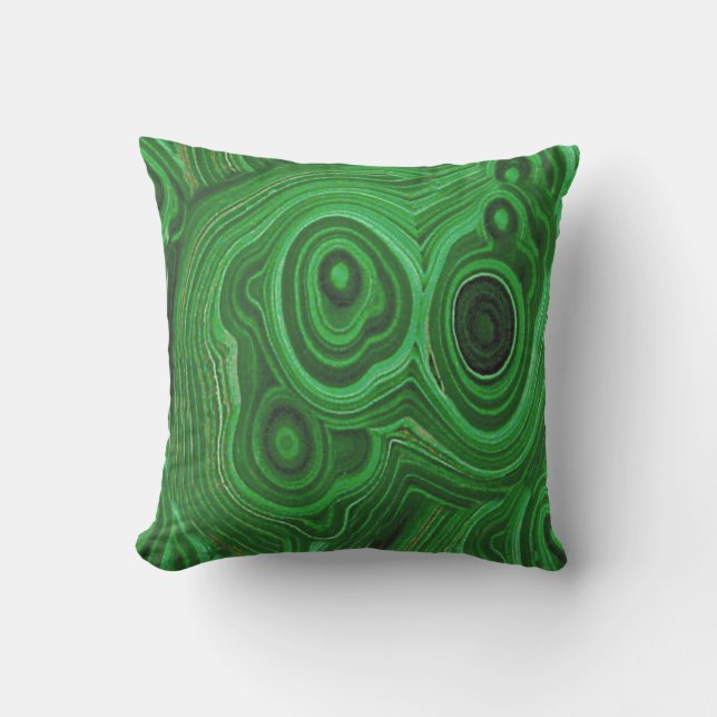 GREEN MALACHITE GEM STONE CUSHION (Front)