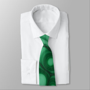 Green Malachite Stone Image Tie