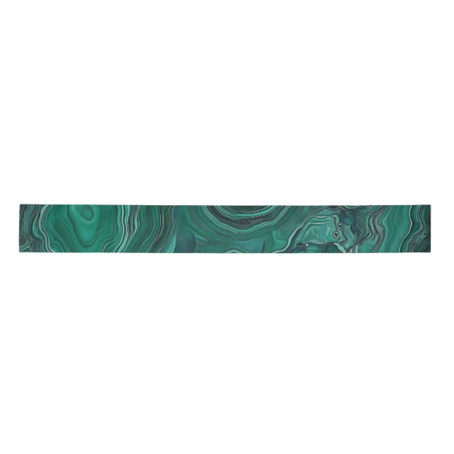 Green Malachite Stone Satin Ribbon (Front)