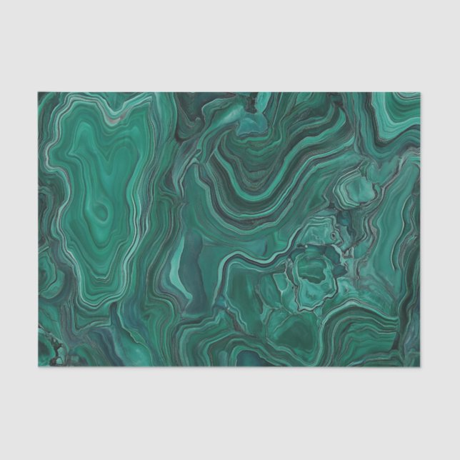 Green Malachite Stone Tissue Paper (Front)