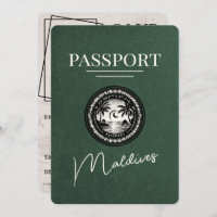 Green Maldives Passport Save The Date