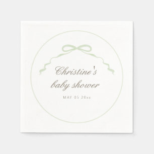 Green Mallard Duck Baby Shower Napkins