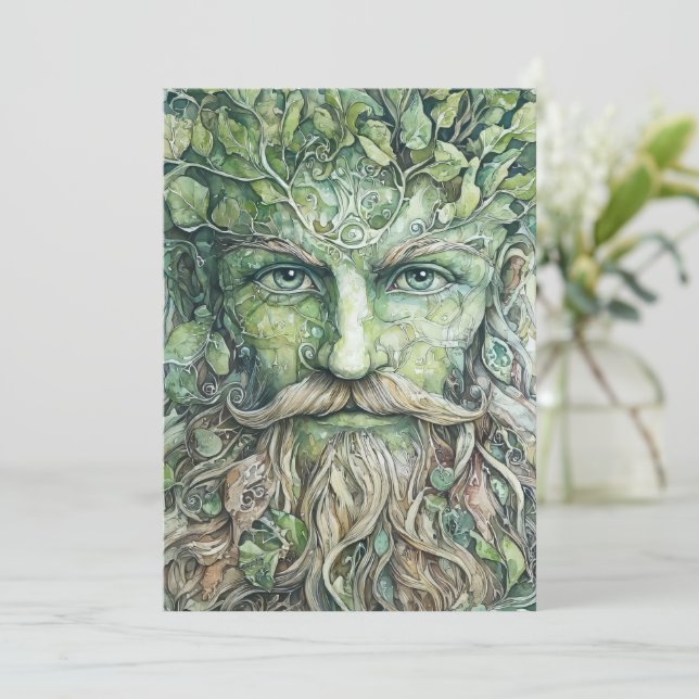 Green Man Beltane Card (Standing Front)