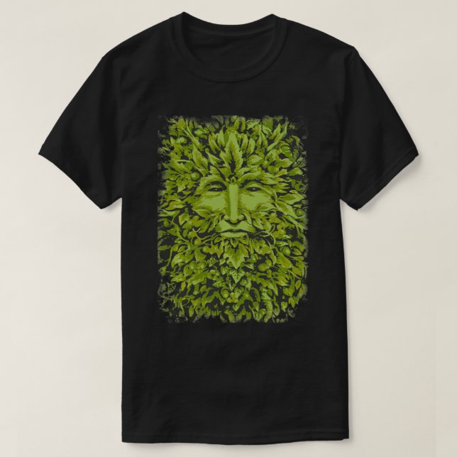 Green Man Design for Witches, Wiccans and Pagans  T-Shirt (Design Front)