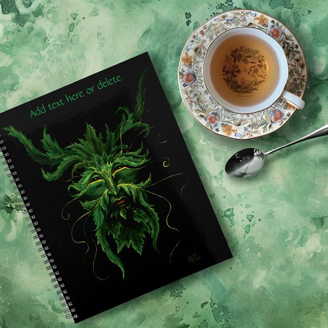 Green Man Fae Leaves Black Planner (Creator Uploaded)