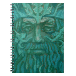 Green Man, Forest King fantasy art pastel painting Notebook