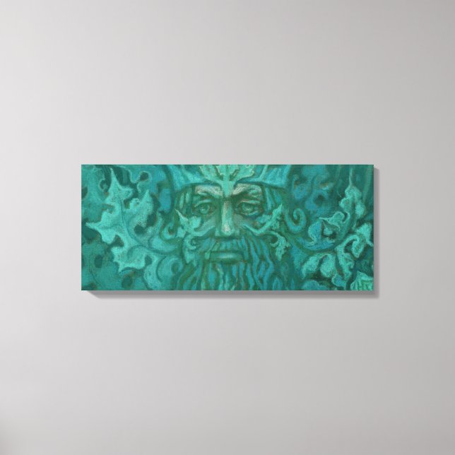 Green Man, Forest King, Pagan God, Fantasy Art Canvas Print (Front)