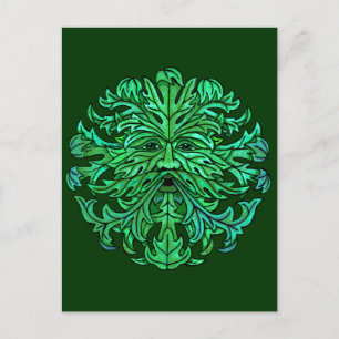 Green Man Gaze Postcard