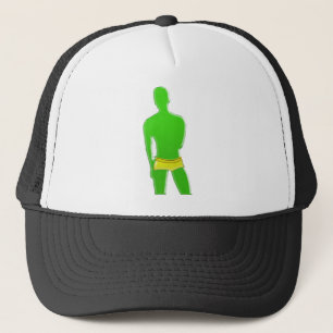 Green Man in Yellow Underwear Trucker Hat