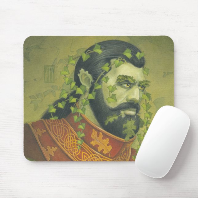 Green Man Kight Mouse Mat (With Mouse)