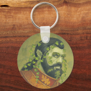 Green Man Knight Key Ring