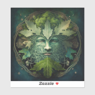 Green Man Mandala Fantasy Art