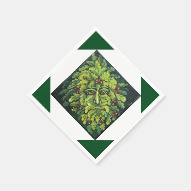 Green Man Paper Napkins (Corner)