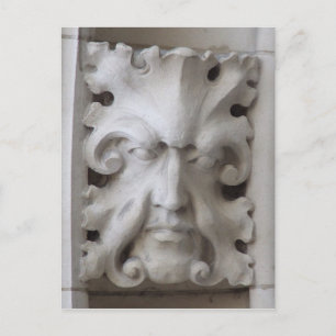 Green Man Postcard - Canterbury
