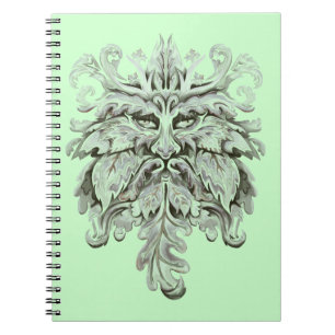 Green Man Silver Notebook