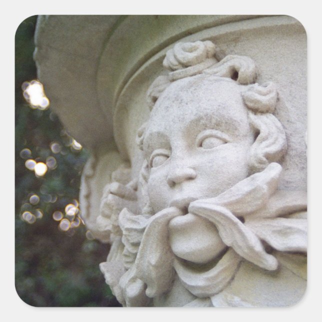 Green Man Square Sticker (Front)