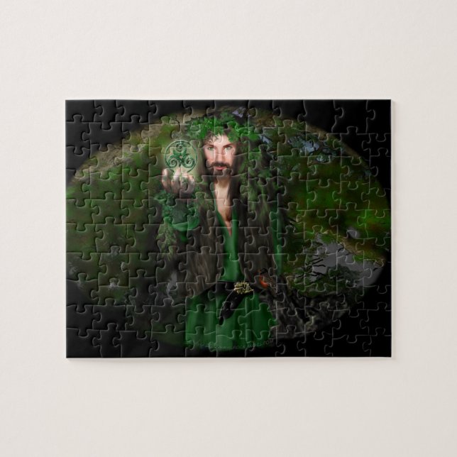 Green Man Triskel Jigsaw Puzzle (Horizontal)