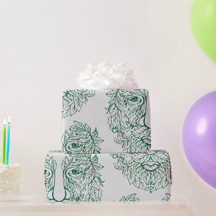 Green Man Wrapping Paper