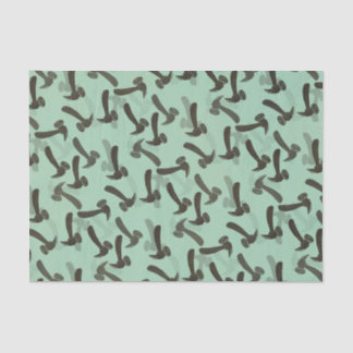 Green Mancave Hammer Tissue Paper