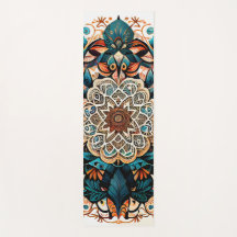 Green Mandala Harmony Yoga Mat (One Side)